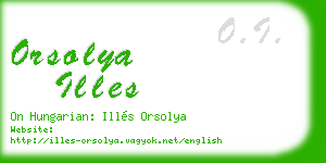 orsolya illes business card